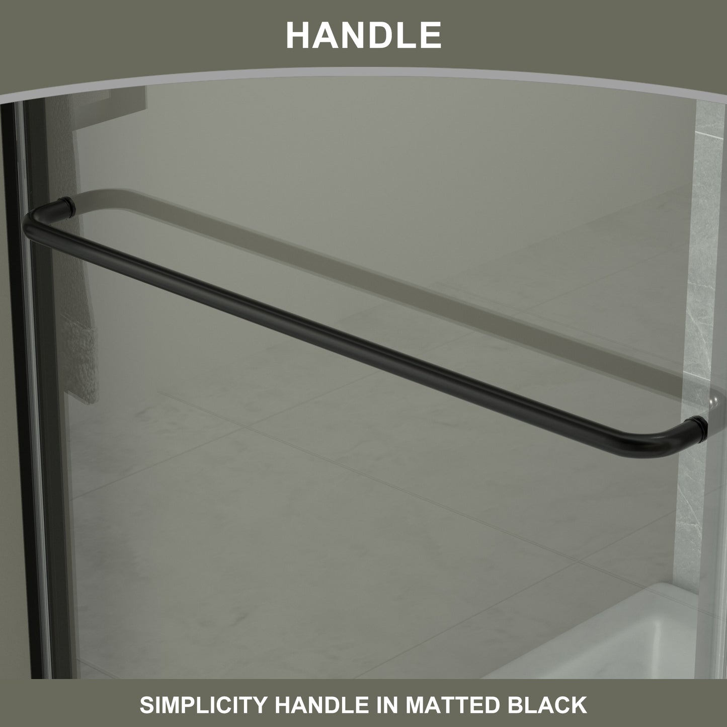 Diamond Shield Semi Frameless Sliding Doors for bathtub