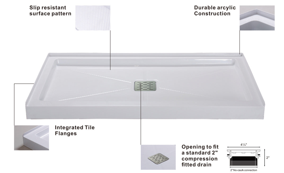 Shower Pan with Drain